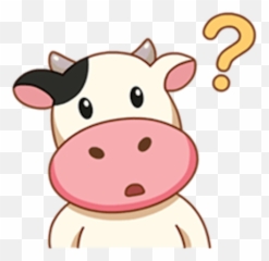 Momo Cow Sticker by Binh Pham - Stickers Cartoon Emoji