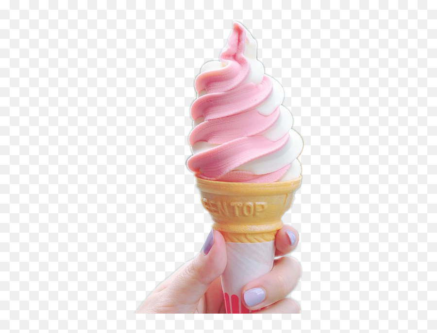 Food Ice Cream Pink Tasty Sweet Cute - Pink White Ice Cream Emoji,Yogurt Emoji