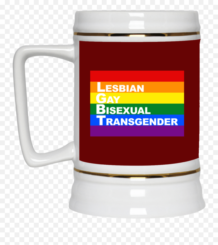 Lgbt Lesbian Gay Bisexual Transgender - Beer Stein Emoji,Bisexual Emojis