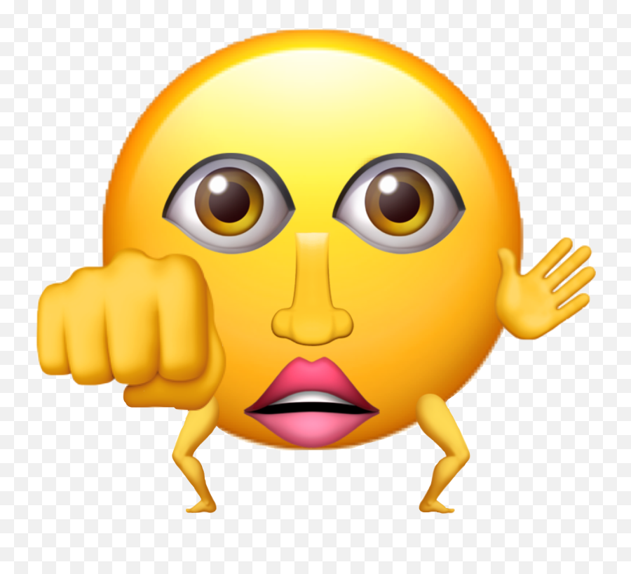 Emoji Mouth Eyes Eye Fist Hand Sticker By Sugatea - Happy,Hand Over Mouth Emoji