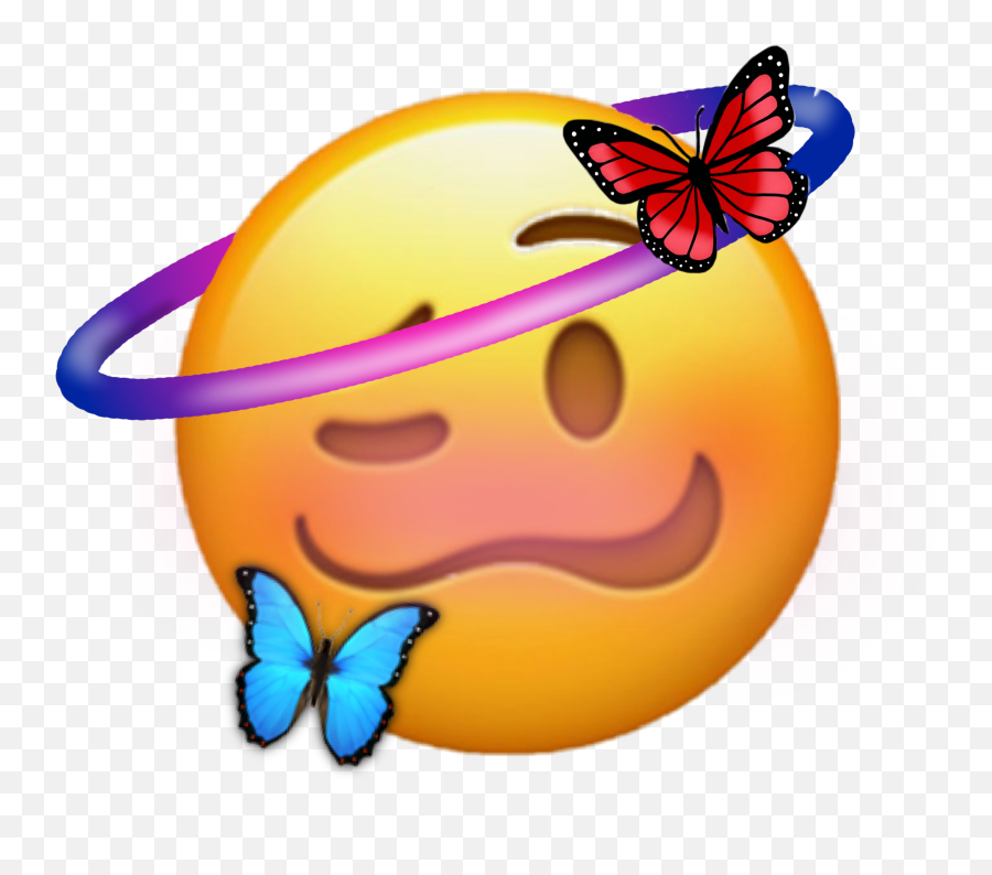 Butterfly Redbutterfly Sticker - Happy Emoji,Butterfly Emoticon