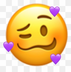 Simple Emoji Cute Love Sticker - Happy