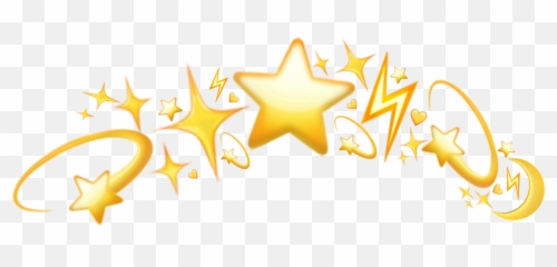 Emoji Emojicrown Stars Lightning Moon Crown Freetoedit - Moon And Stars Emoji Crown,Lightning Emoji