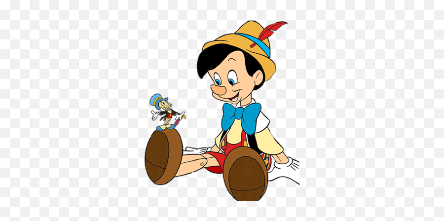 Pinocchio And Jiminy Cricket Clip Art - Pinocchio And Jiminy Cricket Clipart Emoji,Pinnochio Emoji