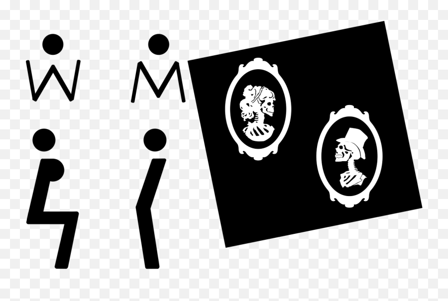 Wc Wc Signs Toilet Male Female - Emblem Emoji,Male Gender Emoji