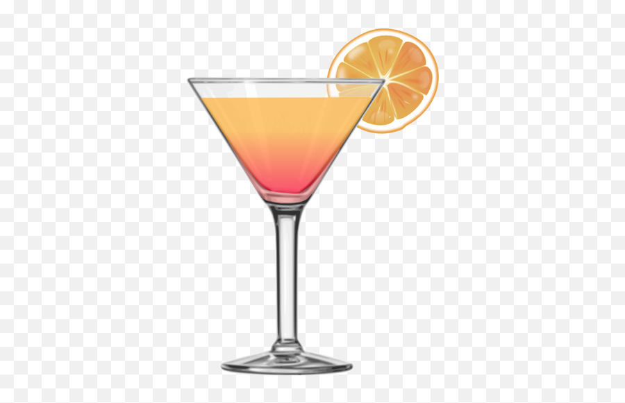 Tequila Sunrise Cocktail Vector Image - Clip Art Cocktail Glass Emoji,Tequila Shot Emoji