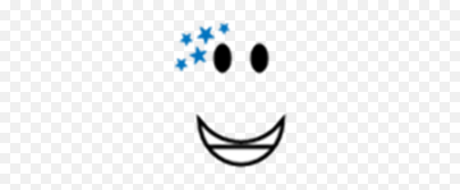 Blue Star Face 1 - Roblox Orange Face Emoji,Star Eyed Emoticon