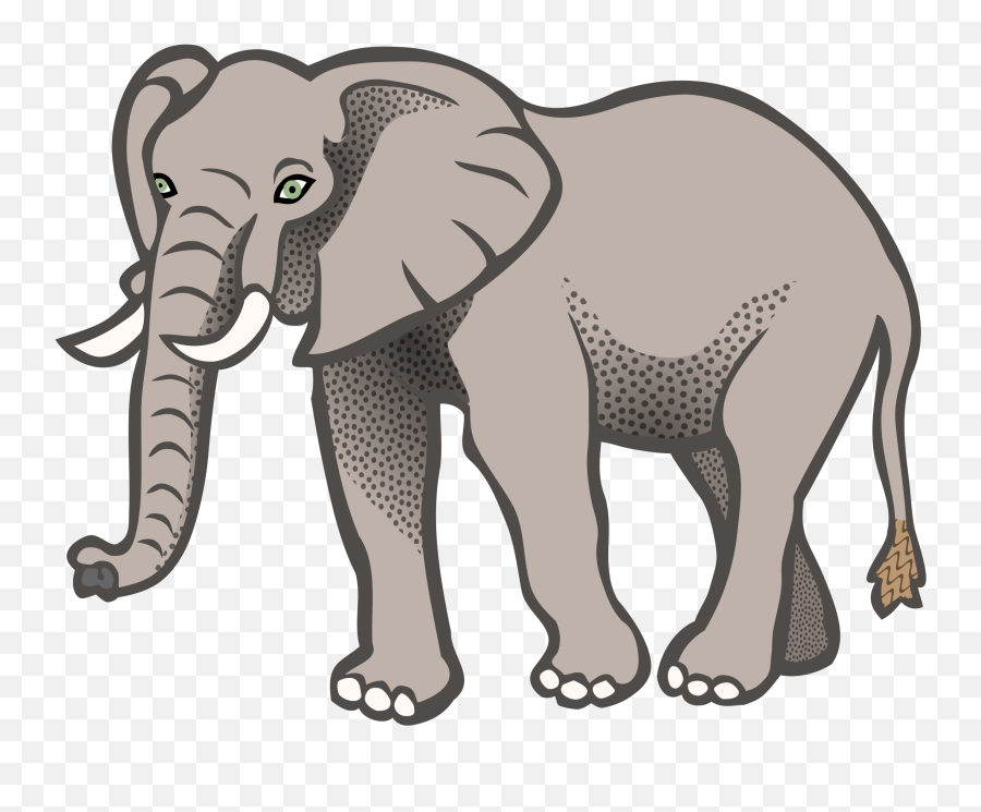 African Bush Elephant Clipart - Coloured Picture Of Elephant Emoji,Elephant Emoji