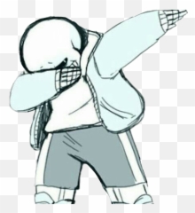 Dab Sans Undertale - Sticker By Natyrus The Human Sans Dabbing Emoji,Sans Emoji