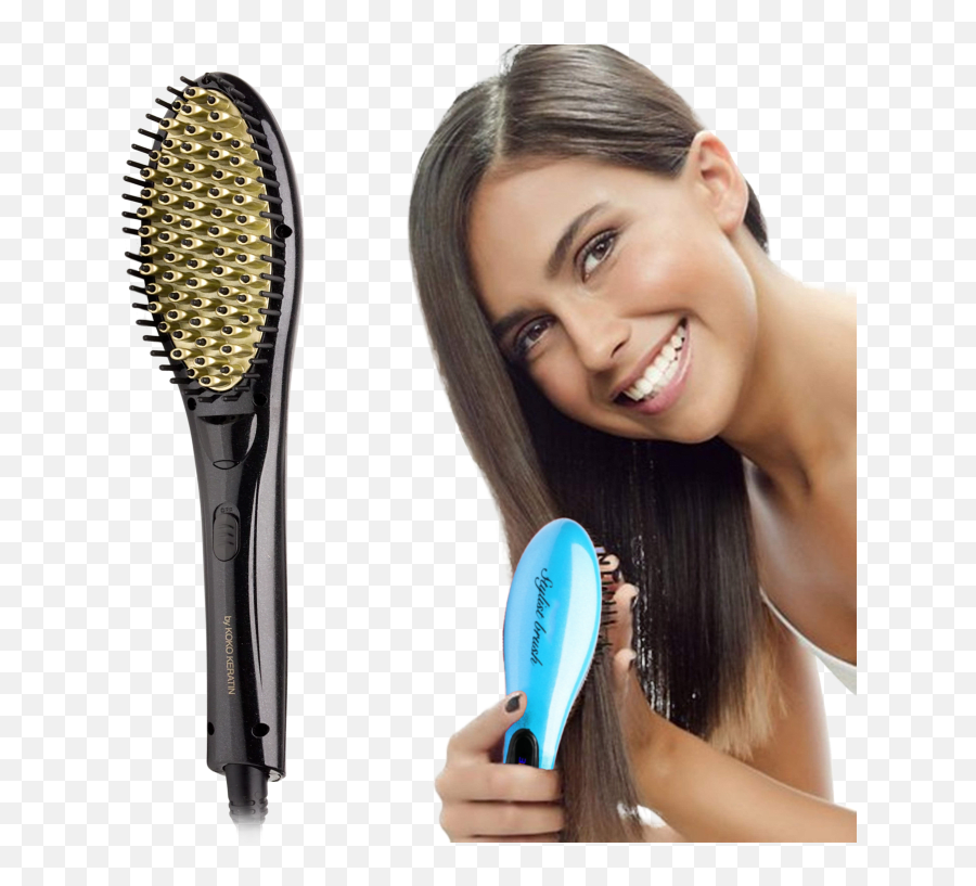 Stylit Ionic Straightening Brush By Koko Keratin - Fast Hair Brush Straightener Hqt 906 Emoji,Hairbrush Emoji