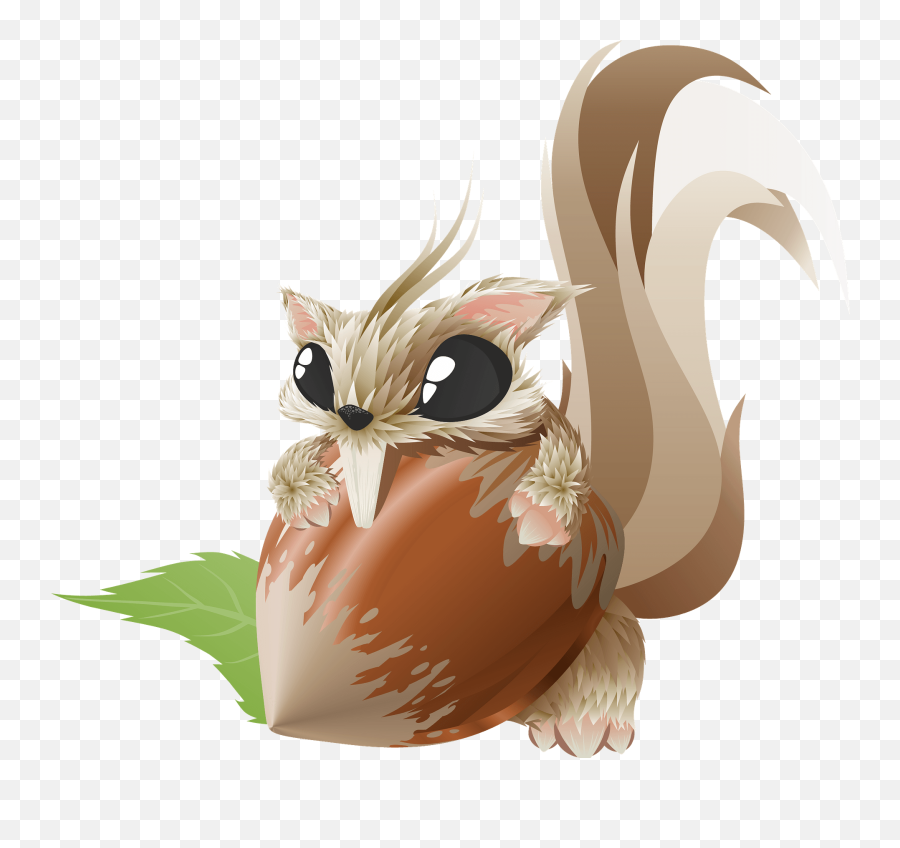 Cartoon Squirrel With Hazelnut Clipart - Hazelnut Png Cute Emoji,Hazelnut Emoji