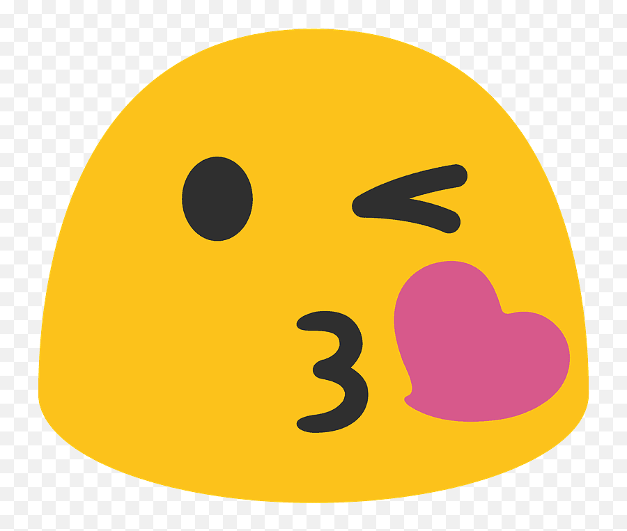 Face Blowing A Kiss Emoji Clipart Free Download Transparent - Android Kisses Emoji,Emoji Pngs
