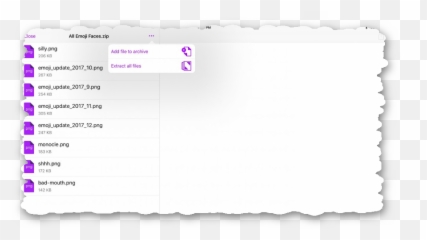 Compresser Des Fichiers Sur Iphone Ou Ipad - Horizontal Emoji