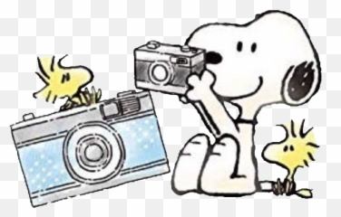 snoopy camera peanuts Sticker by MiuMiuu003d - Snoopy Camera Emoji