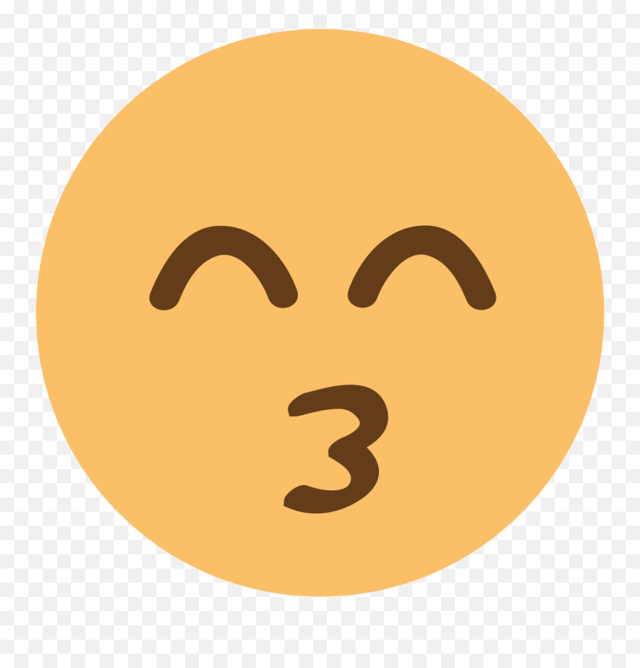 Emojione1 1f619 - Kissing Smiling Eyes Emoji,Ab Emoji