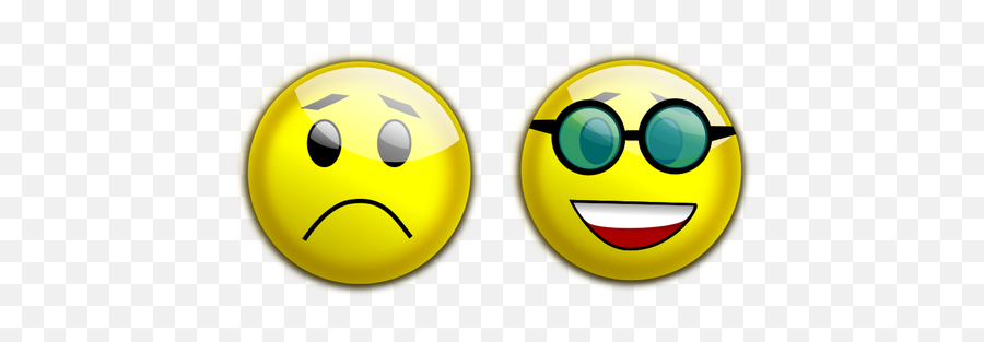 Happy And Sad Smiley - Sad And Happy Clipart Emoji,Laughing Emoji