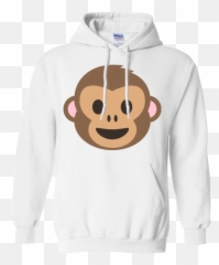 Monkey Face Emoji Hoodie - Ice In My Veins White