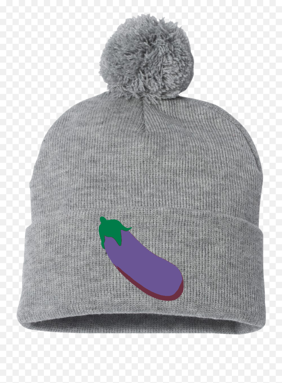 Eggplant Emoji Pom Pom Knit Cap - Knit Cap,Eggplant Emoji Transparent