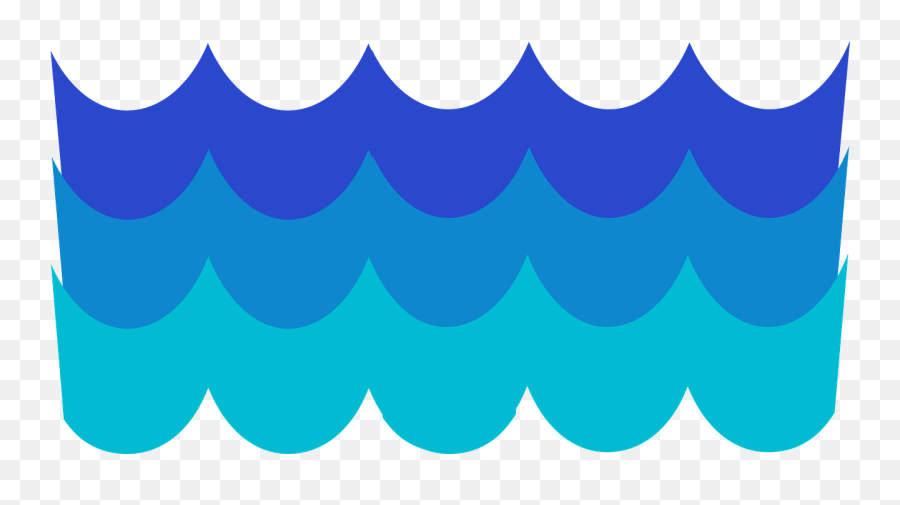 Waves Pattern Blue Water Ocean - Water Wave Ripple Cartoon Emoji,Emoticon Japanese