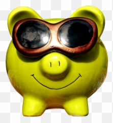 Lucky Pig Cool Sunglasses Piggy - Bank Emoji