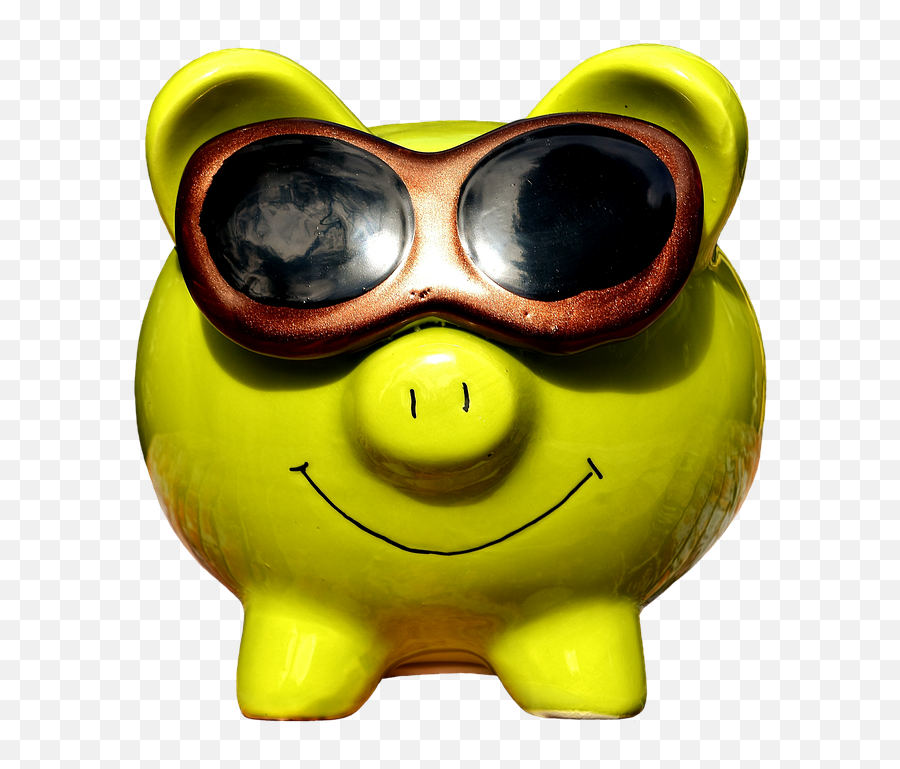 Lucky Pig Cool Sunglasses Piggy - Piggy Bank Emoji,Blowing Bubbles Emoji