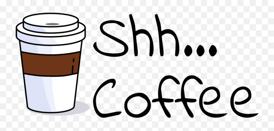 Shh Coffee Logo Black Clipart - Clip Art Emoji,Shh Emoticon