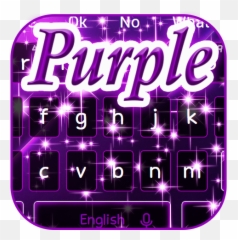 Shiny Sparkling Purple Keyboard Theme - Graphic Design Emoji