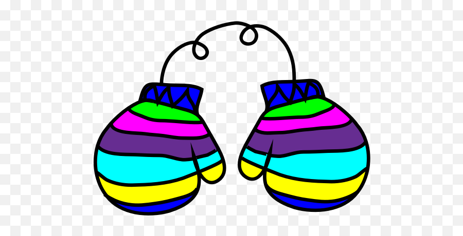 Image Of Colorful Mitten - Mittens Clipart Emoji,Punching Bag Emoji