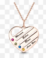 Engraving Heart Necklace Rose Gold - Png Transparent Personalised Necklace Emoji,Rose Gold Emoji