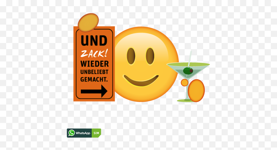 Lachendes Emoji Mit Hellem Lächeln Und - Whatsapp,Martini And Party Emoji