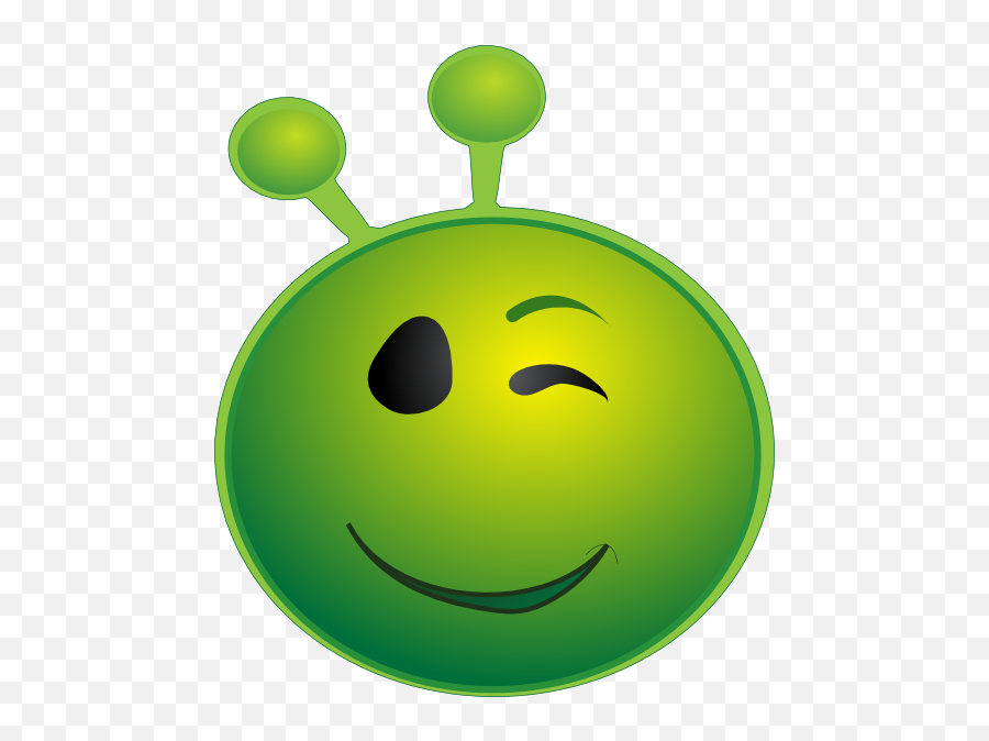 Winking Emoji Winky Face Clipart Kid 2 - Alien Green Smiley Face,Winky Face Emoji