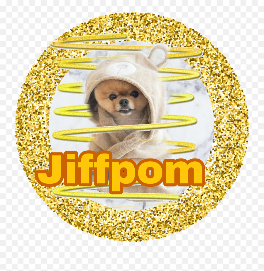 Largest Collection Of Free - Toedit Jiffpom Stickers On Picsart Gold Glitter Circle Png Emoji,Jiffpom Emoji
