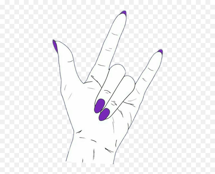 Metalhandhandsrockrocker Punk Punkmetal Metalgirl Rockg - Aesthetic Drawings Of Hand Emoji,Metal Hands Emoji