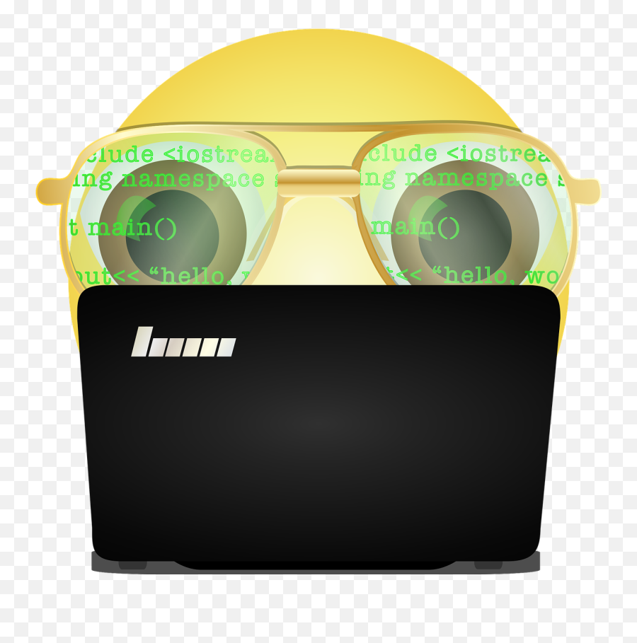 Graphic Programmer Smiley Emoji Programmer Emoticon - Programmer Emoji,Sunglasses Emoji