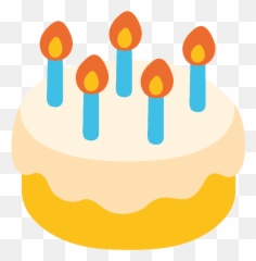 Birthday Cake Emoji Clipart - Transparent