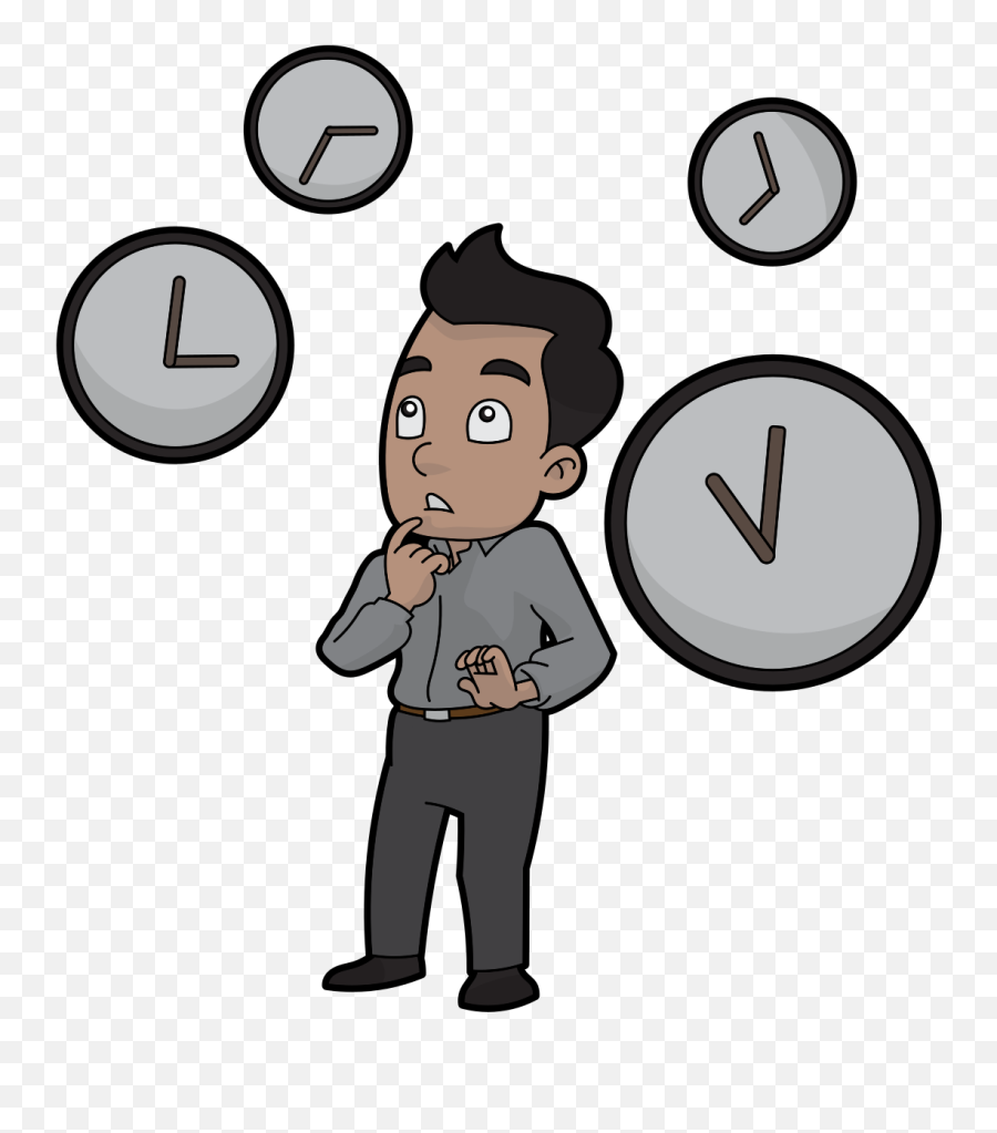 Hd Png Download - Cartoon Man With Clock Emoji,Watch And Clock Emoji Game
