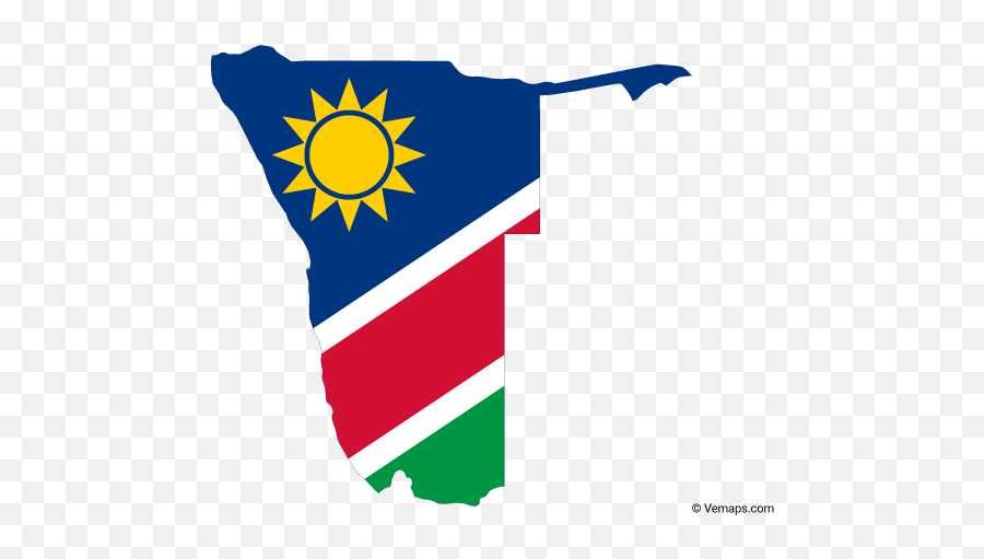 Flag Map Of Namibia - Namibia Map Vector Emoji,St Lucian Flag Emoji
