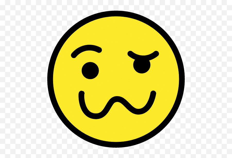 Woozy Face Emoji Clipart Free Download Transparent Png - Remoji Boca Ondulada,Dizzy Emoji