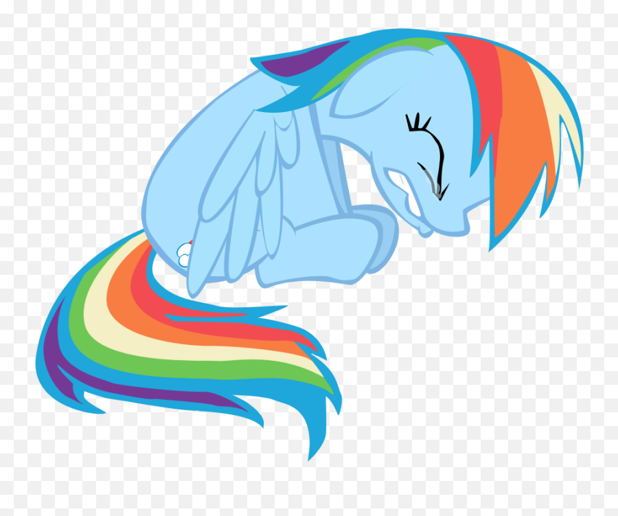 Mlp Rainbow Dash Sad - Mlp Rainbow Dash Crying Emoji,Dash Emoji