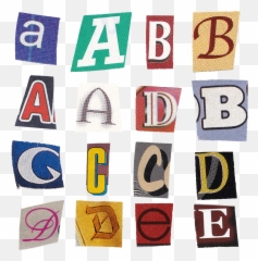 A B C D E Aesthtetic Letter Sticker - Rug Emoji