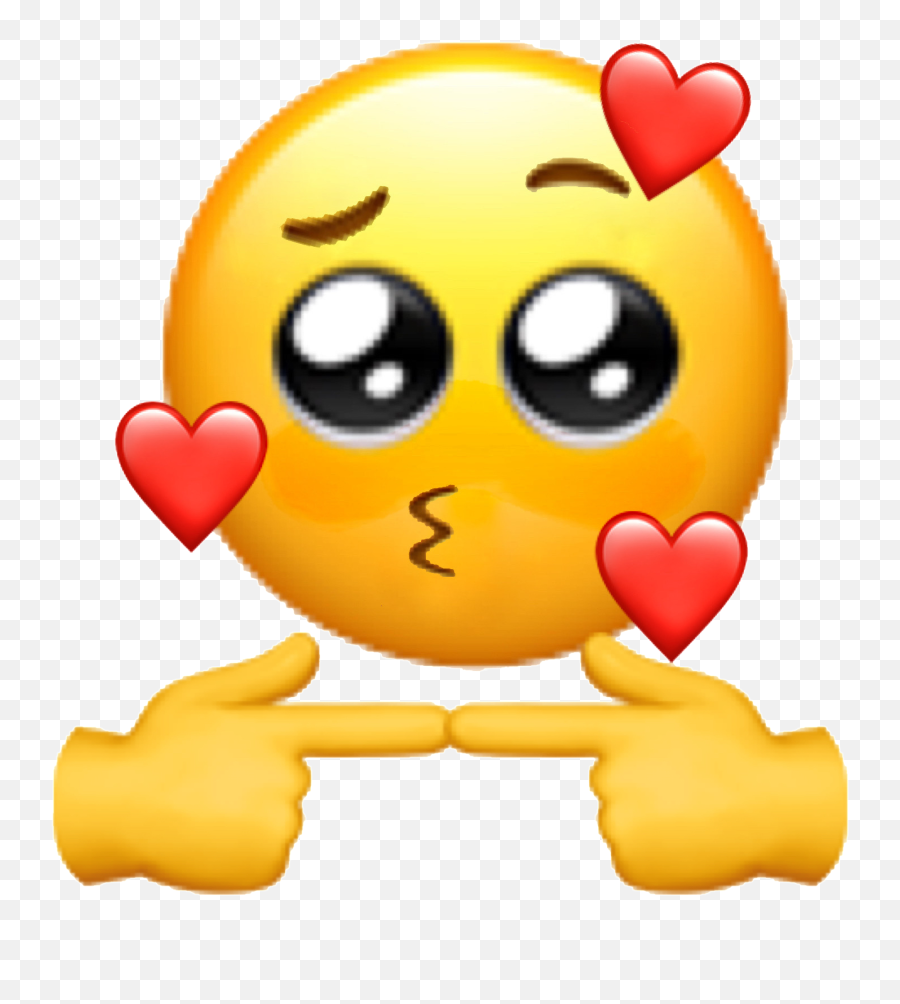 Emoji Blush Heart Soft Sticker - Simp Emoji,Blushy Emoji