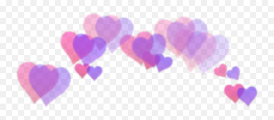 Pink Purple Emoji Heart Crown Sticker - Girly,Purple Emoji Heart