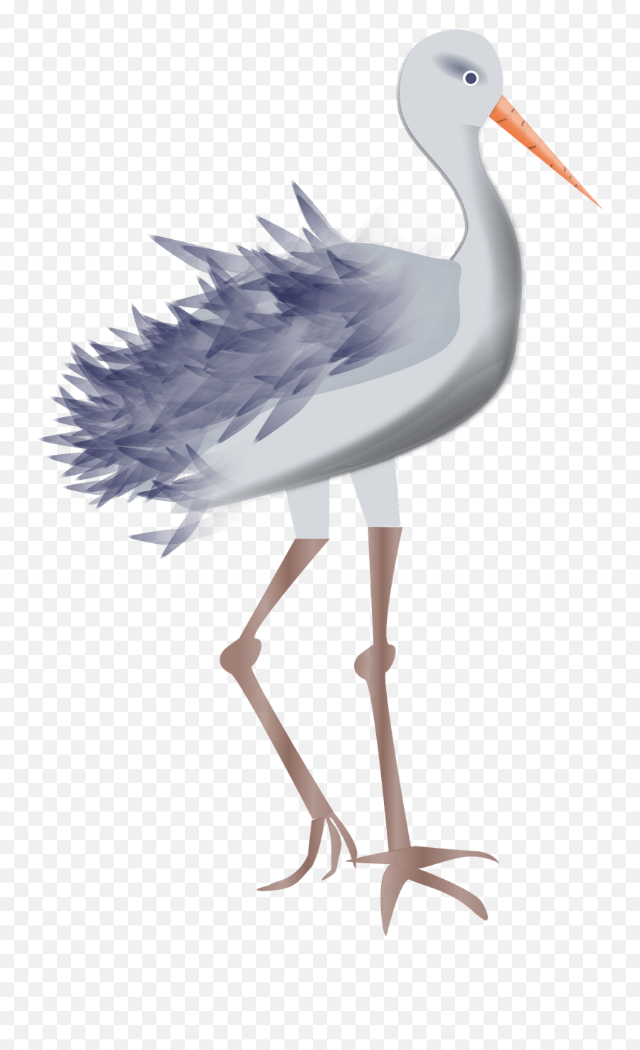 Stork Clipart - Bird Legs Transparent Emoji,Stork Emoji