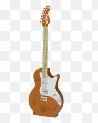 Electric Guitar Pop Up Card - 3d Paper Emoji