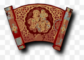 Ancient Chinese Scroll Of Good Fortune Image - Symbol On Red Emoji