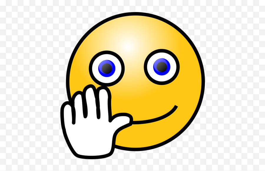 Hand Waving Smiley - Bye Animations Emoji,Laughing Emoji
