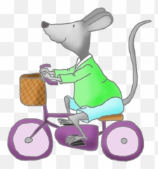 21847 Mouse Free Clipart - Mouse In A Bike Emoji,Mice Emoji