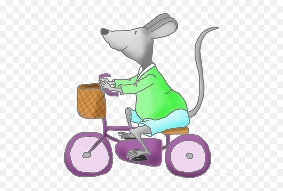 21847 Mouse Free Clipart - Mouse In A Bike Emoji,Mice Emoji