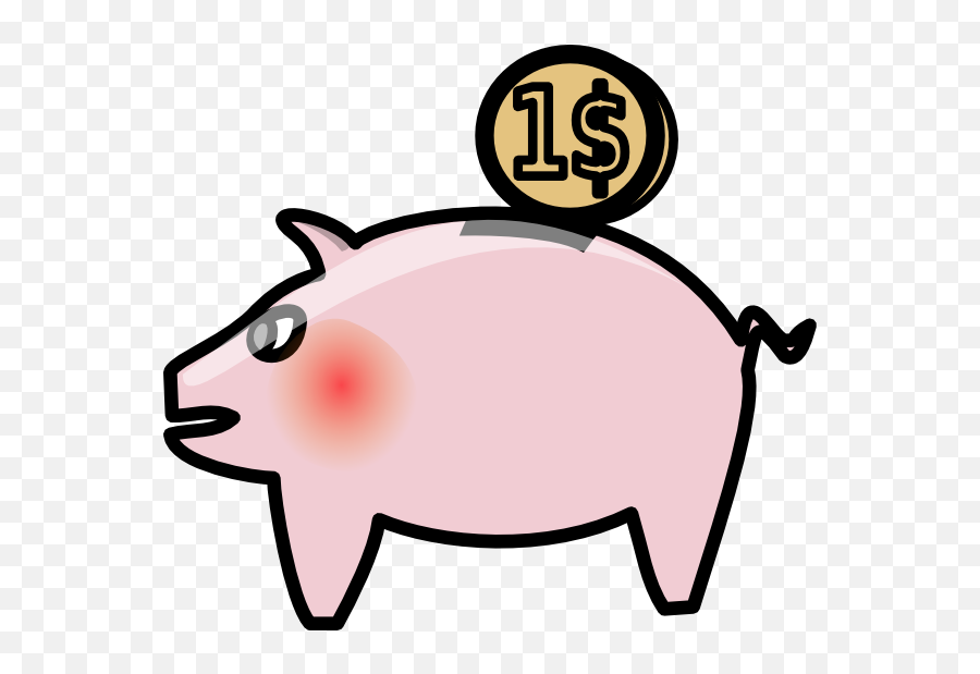 Piggy Bank Clip Art Clipart 5 - Piggy Bank Counting Mat Emoji,Piggy Bank Emoji