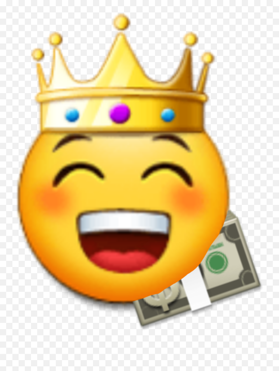 Emoji Rich Svag Happy Whymewhy Lol - Crown Emoji Samsung,Christian Emoji